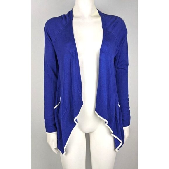 ELLE - WOMEN'S BLUE OPEN SWING CARDIGAN SWEATER - LIGHTWEIGHT - SIZE XS - Picture 1 of 5